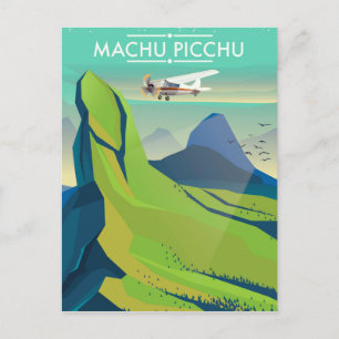 Cartão Postal poster de viagens de Voo Machu picchu