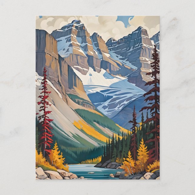 Cartão Postal Poster de viagens do Canadá (Frente)