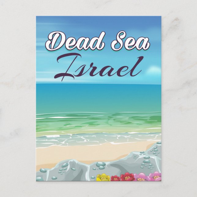 Cartão Postal poster de viagens do Mar morto Israel (Frente)
