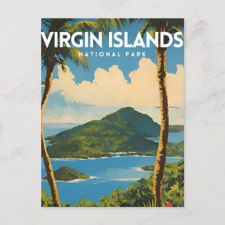 Cartão Postal Poster de viagens do Parque Nacional das Ilhas Vir