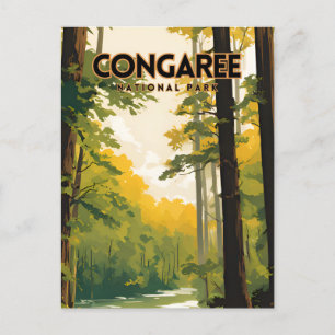 Cartão Postal Poster de viagens do Parque Nacional do Congaree