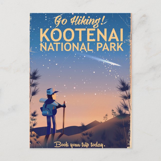 Cartão Postal Poster de viagens do Parque Nacional Kootenai (Frente)