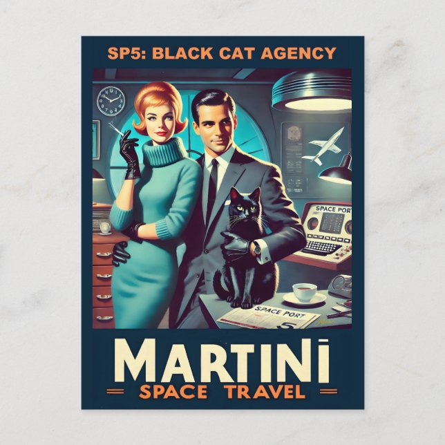 Cartão Postal Poster de viagens Espacial Martini SP5: Agência de (Frente)