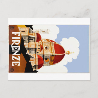 Cartão Postal poster de viagens Florence Itália Duomo 1930