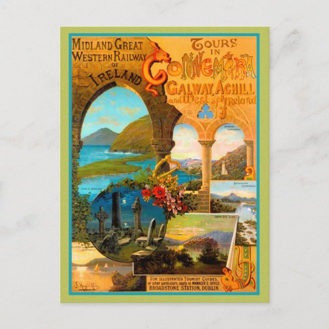 Cartão Postal Poster de viagens Galway (Frente)