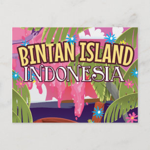 Cartão Postal Poster de viagens Indonésia da Ilha Bintan