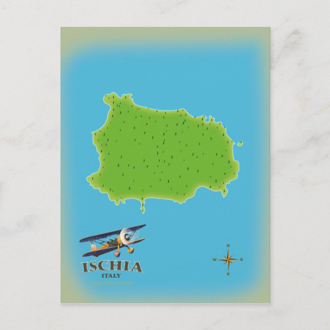 Cartão Postal Poster de viagens Itália Ischia (Frente)