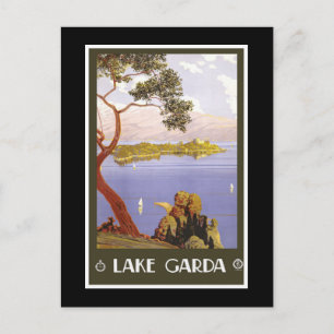 Cartão Postal poster de viagens italiano "Lake Garda"