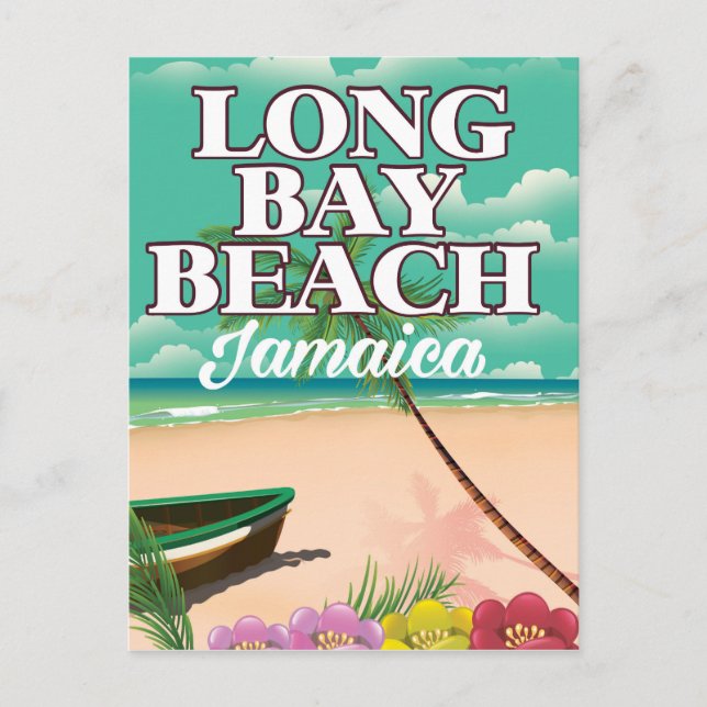 Cartão Postal Poster de viagens Jamaica de longa distância (Frente)