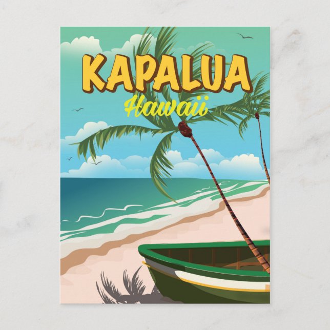 Cartão Postal Poster de viagens Kapalua Hawaii (Frente)