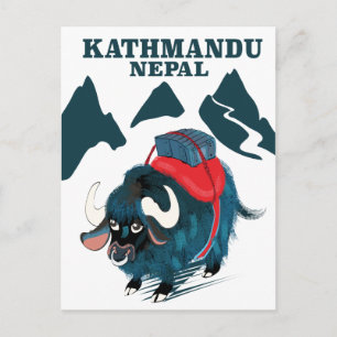 Cartão Postal Poster de viagens Katmandu Nepal