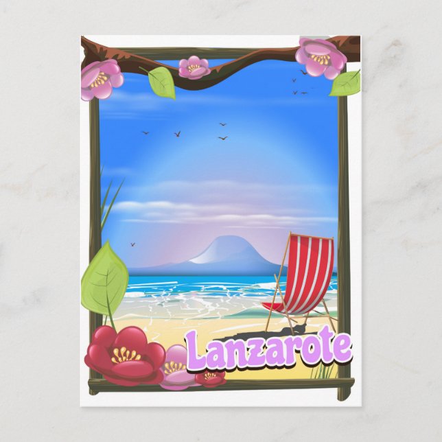 Cartão Postal Poster de viagens Lanzarote (Frente)