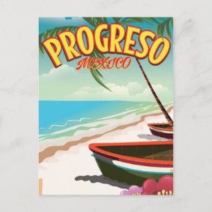Cartão Postal Poster de viagens Mexicano Progresso