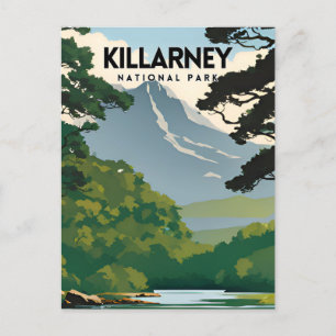 Cartão Postal Poster de viagens mínimo do Parque Nacional Killar