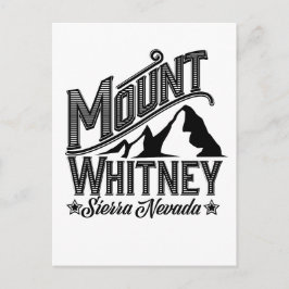Cartão Postal Poster de viagens Monte Whitney Sierra Nevada