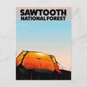 Cartão Postal Poster de viagens Nacional da Floresta Sawtooth