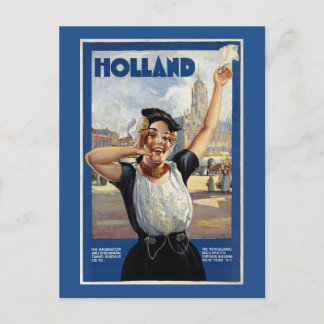 Cartão Postal Poster de viagens neerlandês Vintage