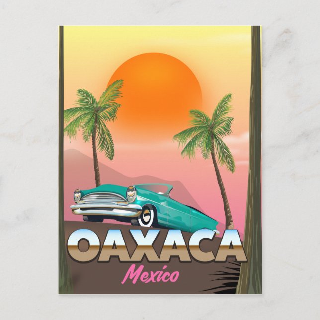 Cartão Postal Poster de viagens Oaxaca México (Frente)