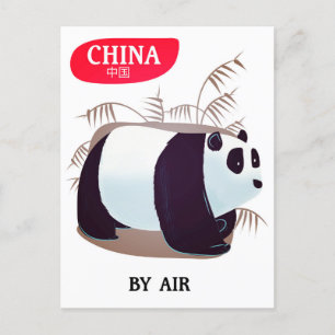 Cartão Postal Poster de viagens Panda da China