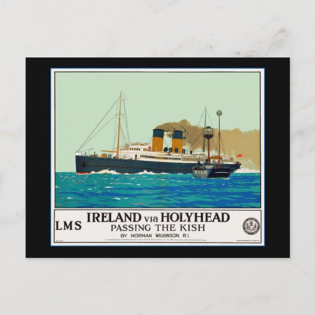 Cartão Postal Poster de viagens para a Irlanda via Holyheand (Frente)