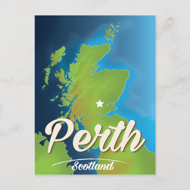 Cartão Postal Poster de viagens Perth Scotland (Frente)