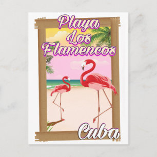 Cartão Postal Poster de viagens Playa Los Flamencos Cuba