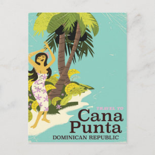 Cartão Postal Poster de viagens Punta Cana República Dominicana