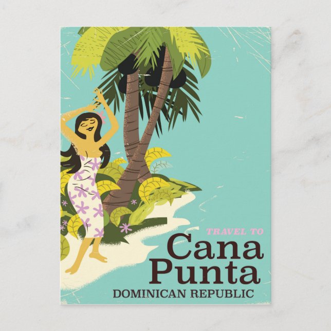 Cartão Postal Poster de viagens Punta Cana República Dominicana (Frente)