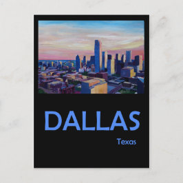 Cartão Postal Poster de viagens Retro Dallas Texas