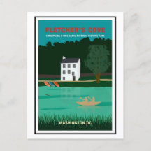 Poster de viagens Retro Fletcher Cove Washington D