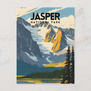 Cartão Postal Poster de viagens Retroativo Nostálgico do Jasper