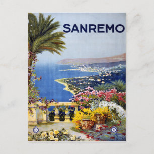 Cartão Postal Poster de viagens Sanremo Itália