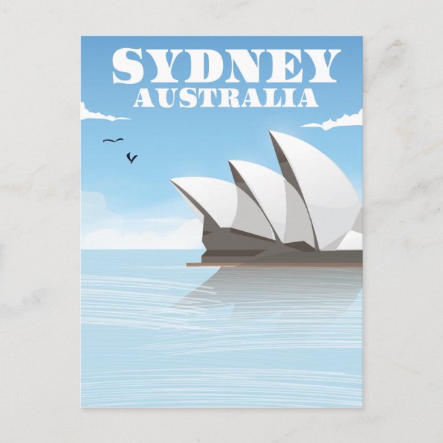 Cartão Postal Poster de viagens Sydney Austrália (Frente)