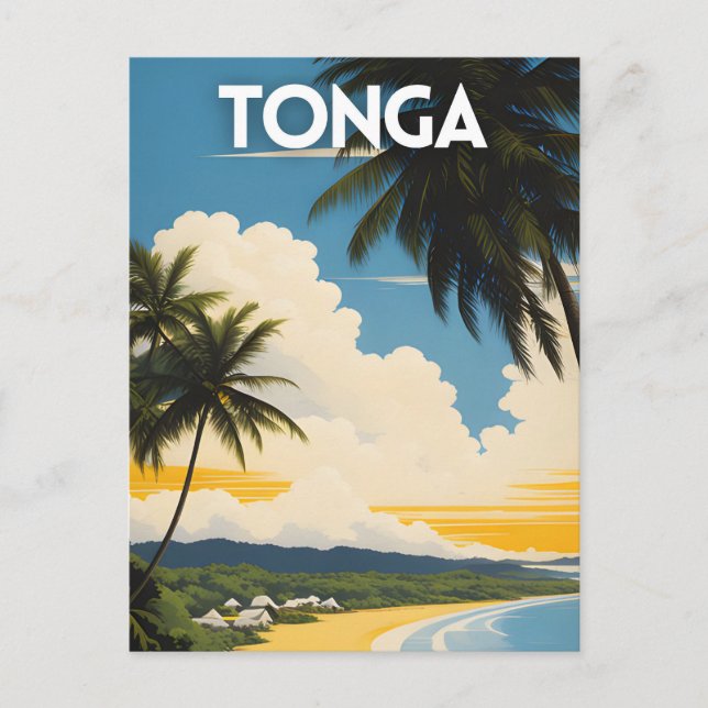 Cartão Postal Poster de viagens Tonga (Frente)