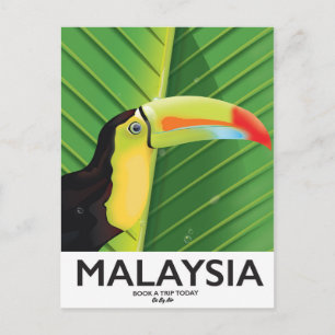 Cartão Postal Poster de viagens Toucan da Malásia