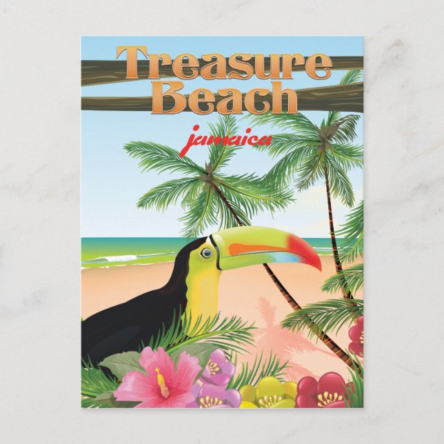 Cartão Postal Poster de viagens Treasure Beach Jamaica (Frente)