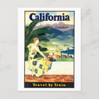 Poster de viagens Vintage California Train