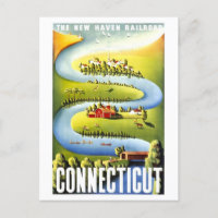 Poster de viagens Vintage Connecticut