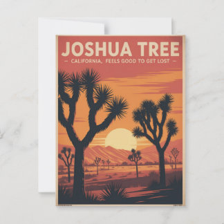 Cartão Postal Poster de Viagens vintage de de Árvore de Joshua