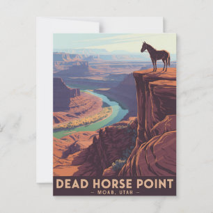Cartão Postal Poster de Viagens vintage de Ponto Cavalo morto