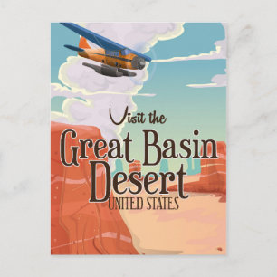 Cartão Postal poster de viagens vintage do Deserto da Bacia exce