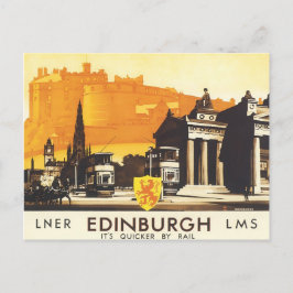 Cartão Postal Poster de Viagens vintage fina LNER do Edimburgo