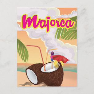 Cartão Postal poster de viagens vintage majorca.