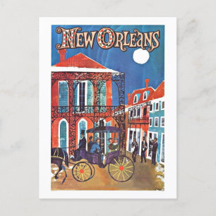 Cartão Postal Poster de viagens Vintage New Orleans