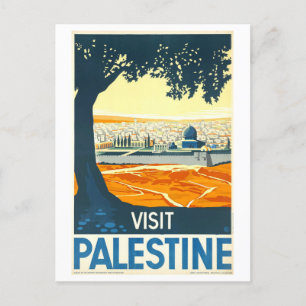 Cartão Postal Poster de viagens Vintage Palestine