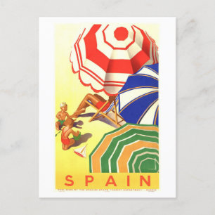 Cartão Postal Poster de viagens vintage para Espanha
