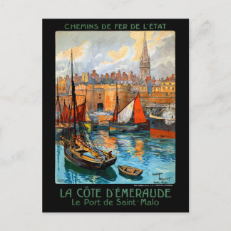 Cartão Postal Poster de Viagens vintage restaurada do Santo da F