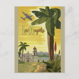 Cartão Postal Poster de Viagens vintage retrô da Califórnia em L