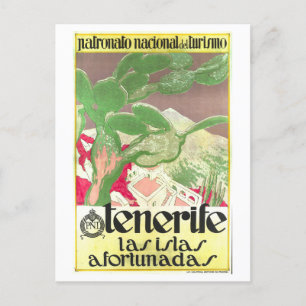 Cartão Postal Poster de viagens Vintage Tenerife