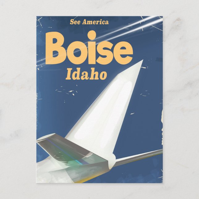 Cartão Postal Poster de voo Boise Idaho (Frente)